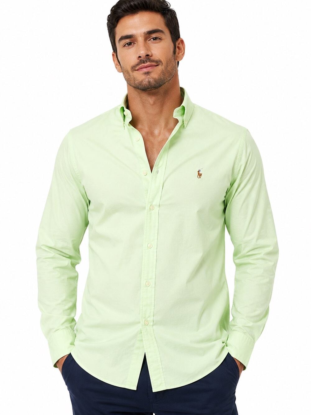 Ralph Lauren Classic Fit Oxford Shirt Large L Lime Green